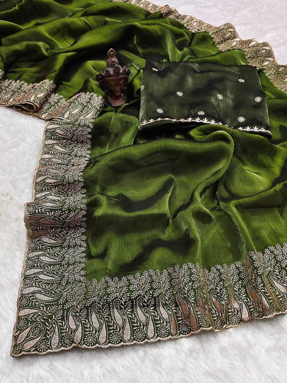 Burberry Silk Rin118 Rgk84 Sarees  Mulberry Silk Party Wear Silk Fancy Silk Zari Border Silk Sarees