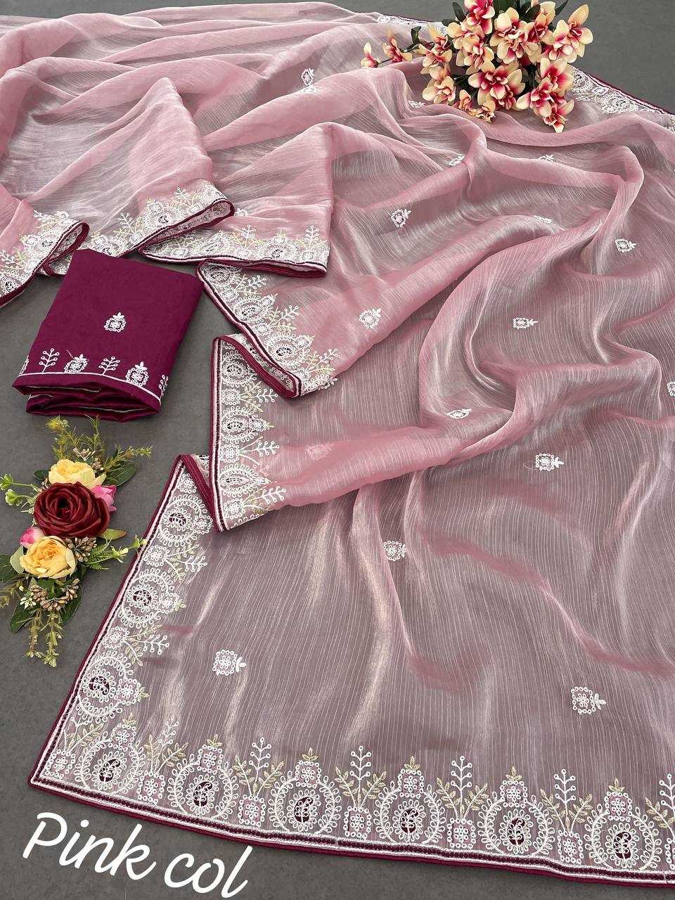 Burberry Silk Rin187 597 Sarees  Party Wear Fancy Embroidered Butta Sarees