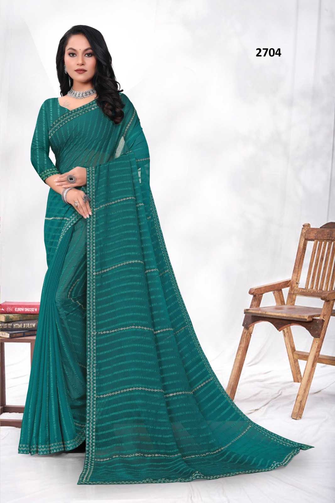 Burberry Silk Rsrm 2704 Sarees  Fancy Swarovski Sarees