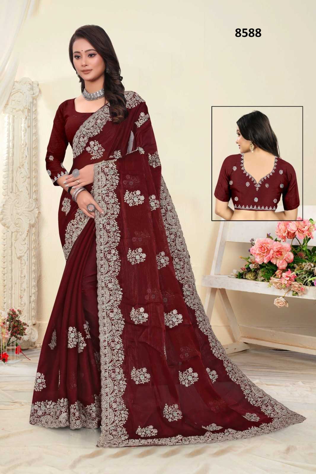 Burberry Silk Rsrm 8588 Sarees  Party Wear Fancy Wedding Sarees