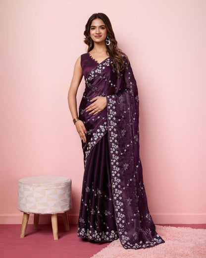 Burberry Silk Rvl 04 Sarees  Fancy Party Wear Ladies Sarees