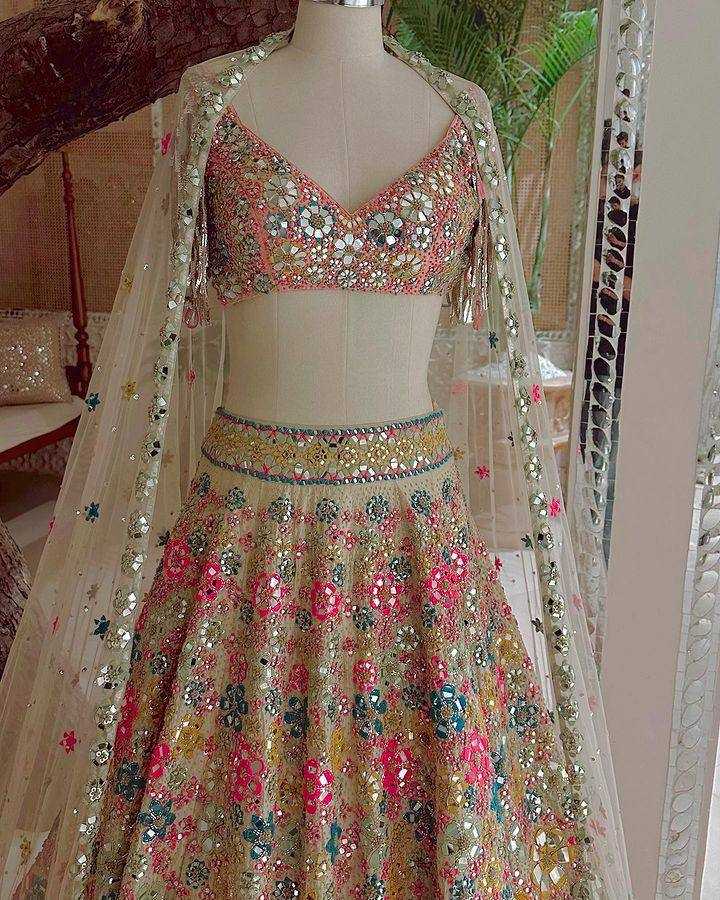 Butterfly Net Rin108 1553 Lehengas  Wedding Net Fancy Embroidered Lehengas