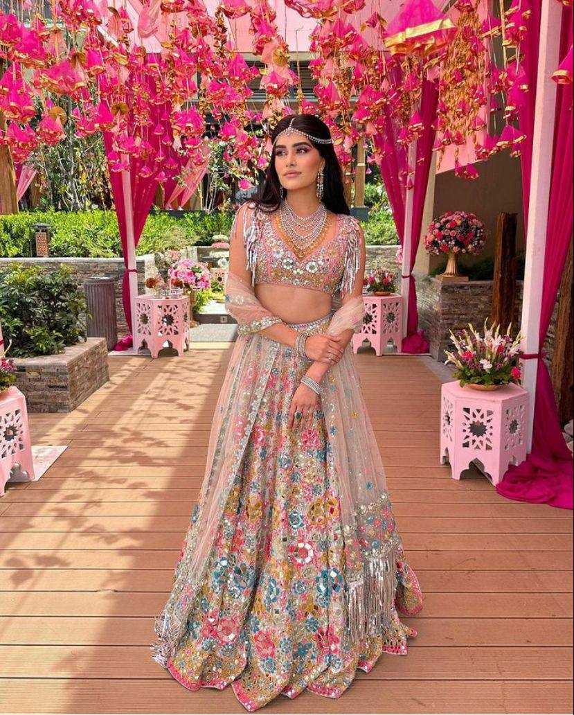 Butterfly Net Rin108 1553 Lehengas  Wedding Net Fancy Embroidered Lehengas