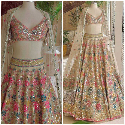 Butterfly Net Rin108 1553 Lehengas  Wedding Net Fancy Embroidered Lehengas