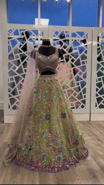 Butterfly Net Rin108 1585 Lehenga  Wedding, Net Fancy,Embroidery Lehenga