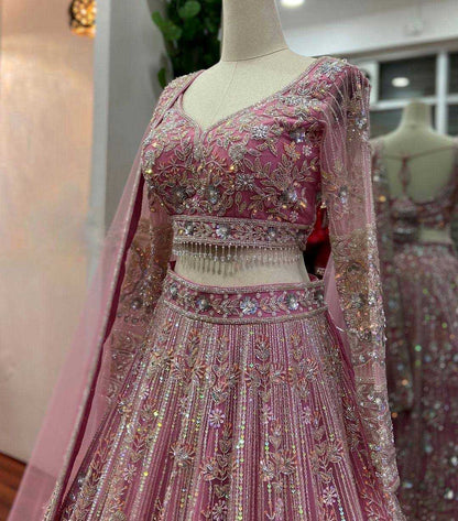 Butterfly Net Rin108 1652 Lehengas  Wedding Net Fancy Embroidered Lehengas