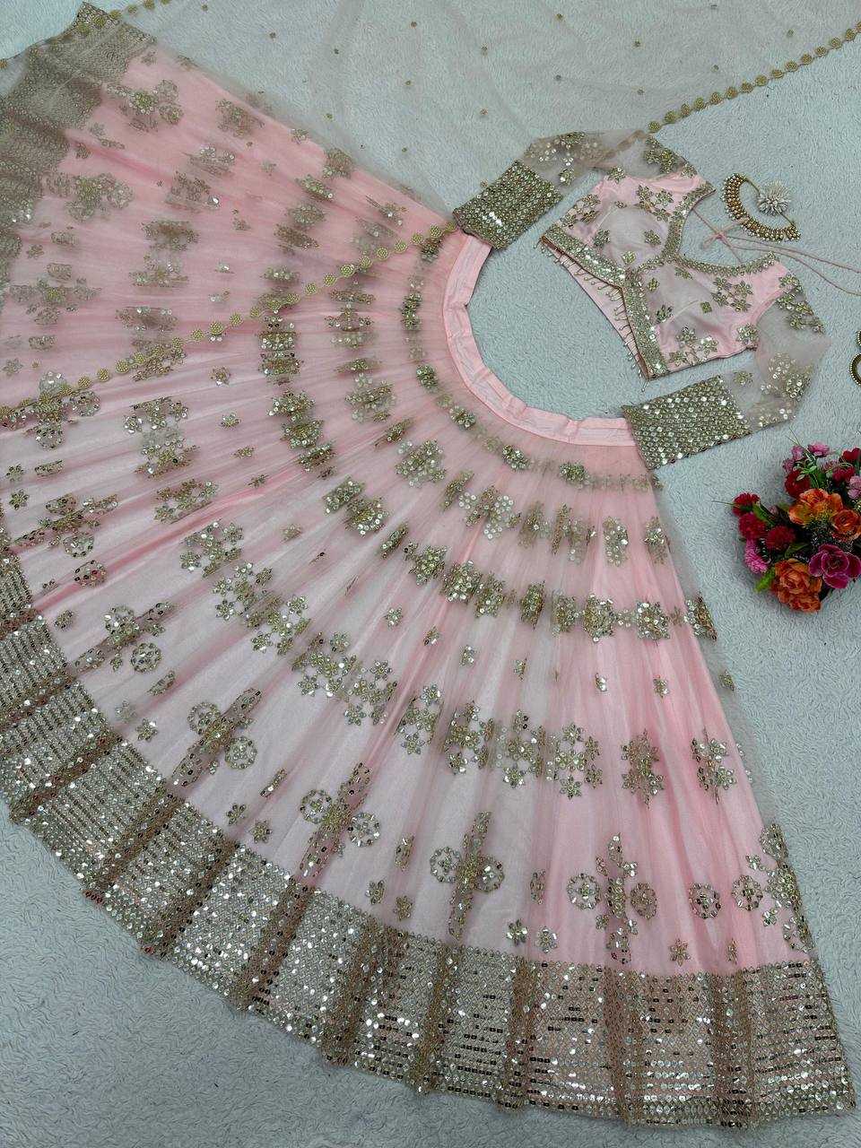 Butterfly Net Rin162 251 Lehengas  Fancy Net Fancy Embroidered Lehengas