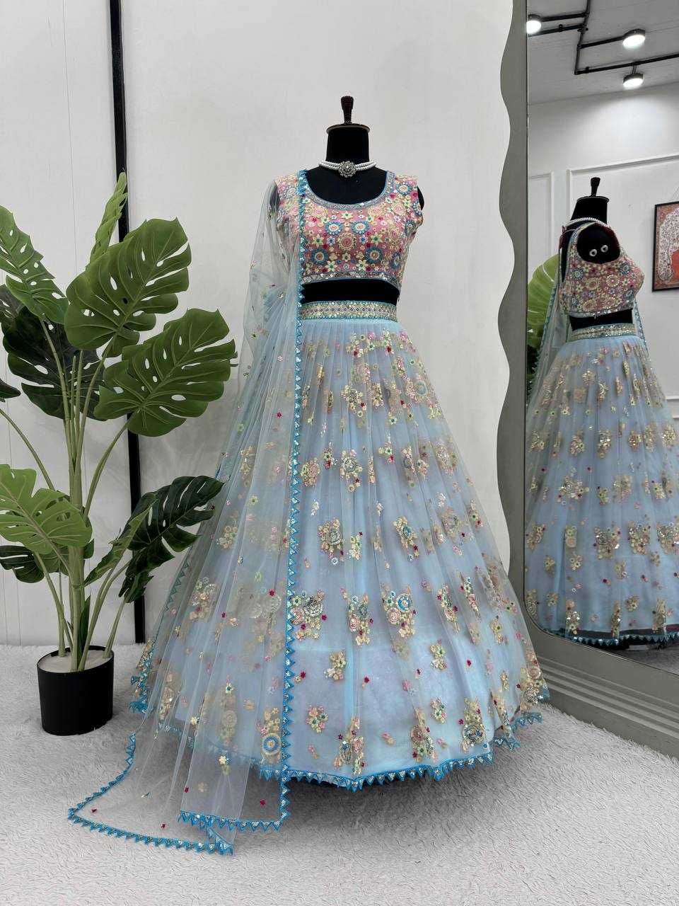 Butterfly Net Rin162 289 Lehengas  Net Fancy Lehengas Fancy Embroidered Lehengas