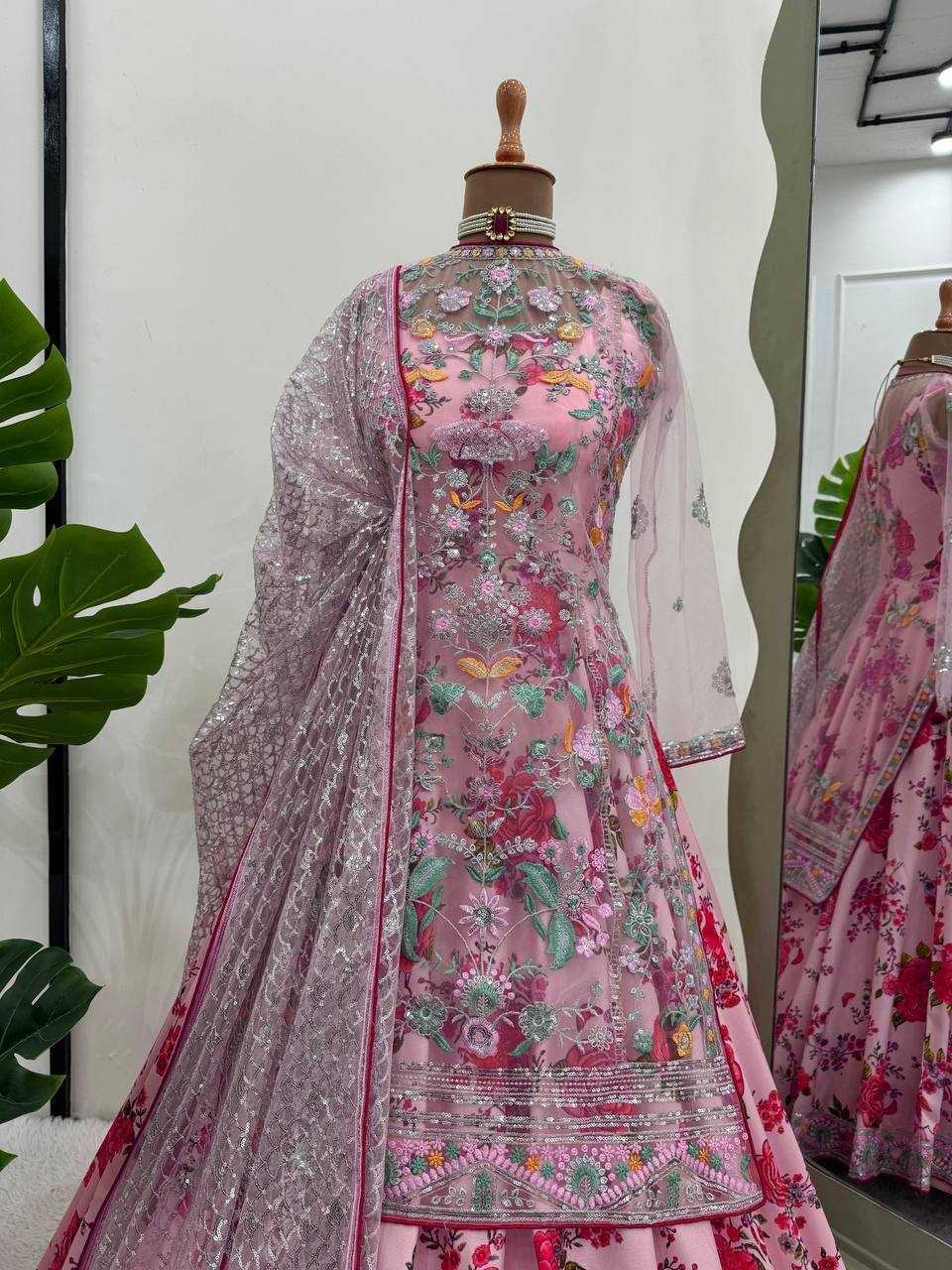 Butterfly Net Rin169 5754 Gowns  Printed Fancy Anarkali Party Long Weddign Gowns