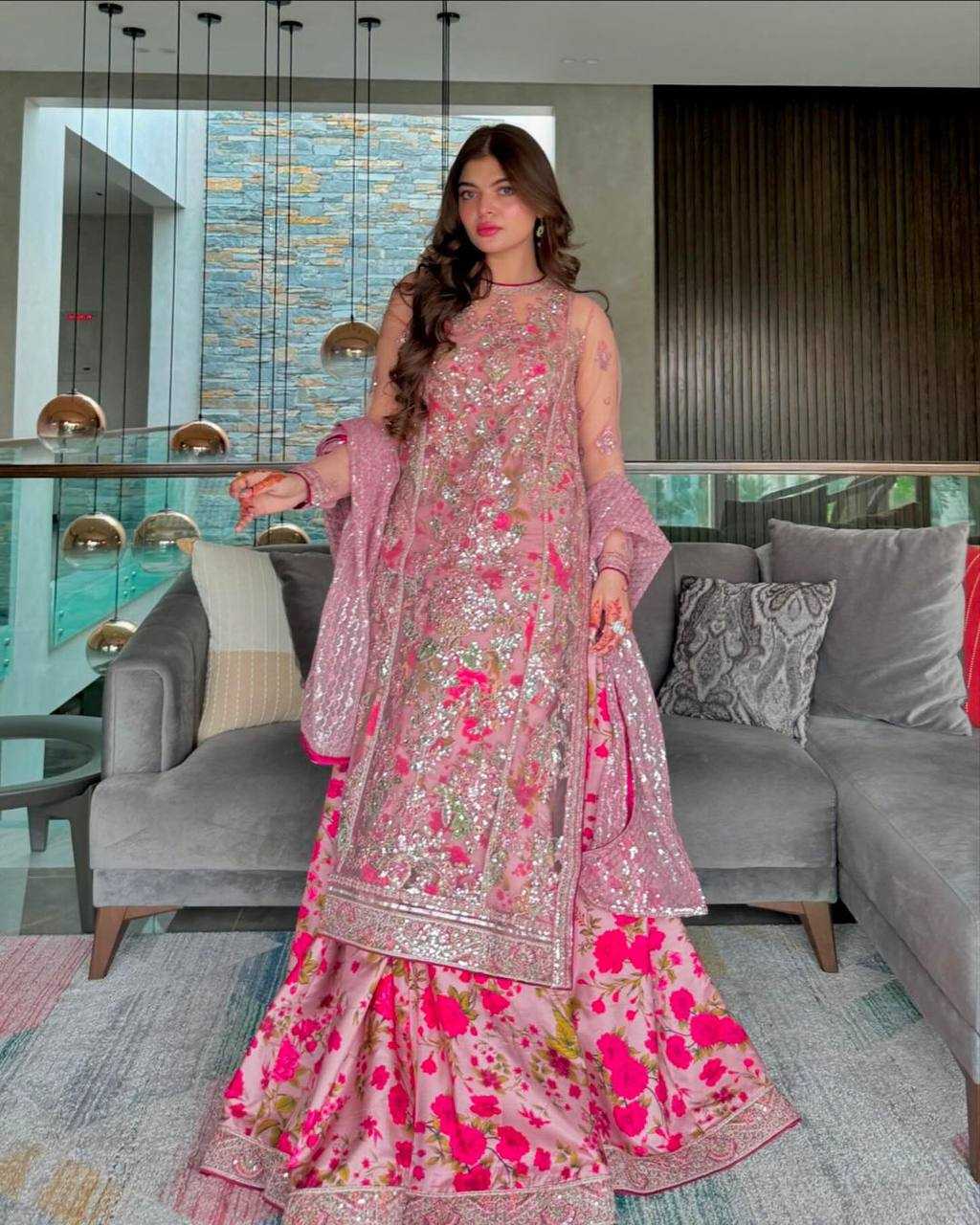 Butterfly Net Rin169 5754 Gowns  Printed Fancy Anarkali Party Long Weddign Gowns