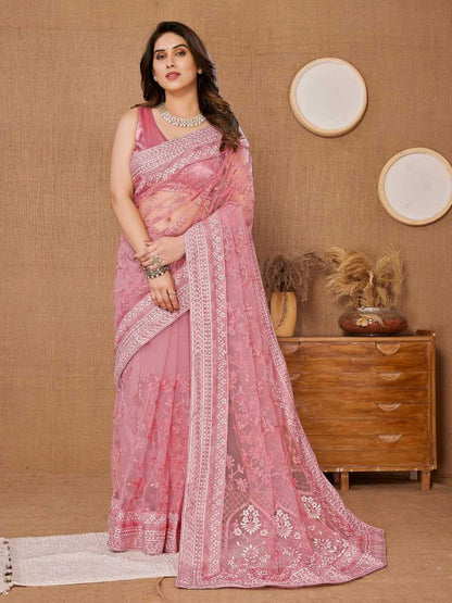 Butterfly Net Rvl 6213 Sarees  Fancy Party Wear Net Sarees