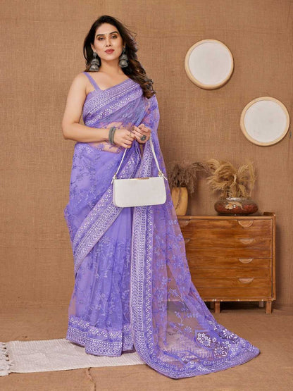 Butterfly Net Rvl 6213 Sarees  Fancy Party Wear Net Sarees