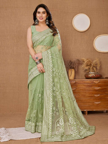 Butterfly Net Rvl 6213 Sarees  Fancy Party Wear Net Sarees