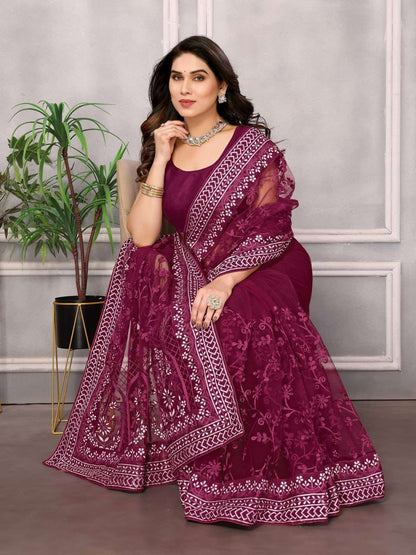 Butterfly Net Rvl 6213 Sarees  Fancy Party Wear Net Sarees