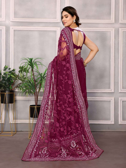 Butterfly Net Rvl 6213 Sarees  Fancy Party Wear Net Sarees