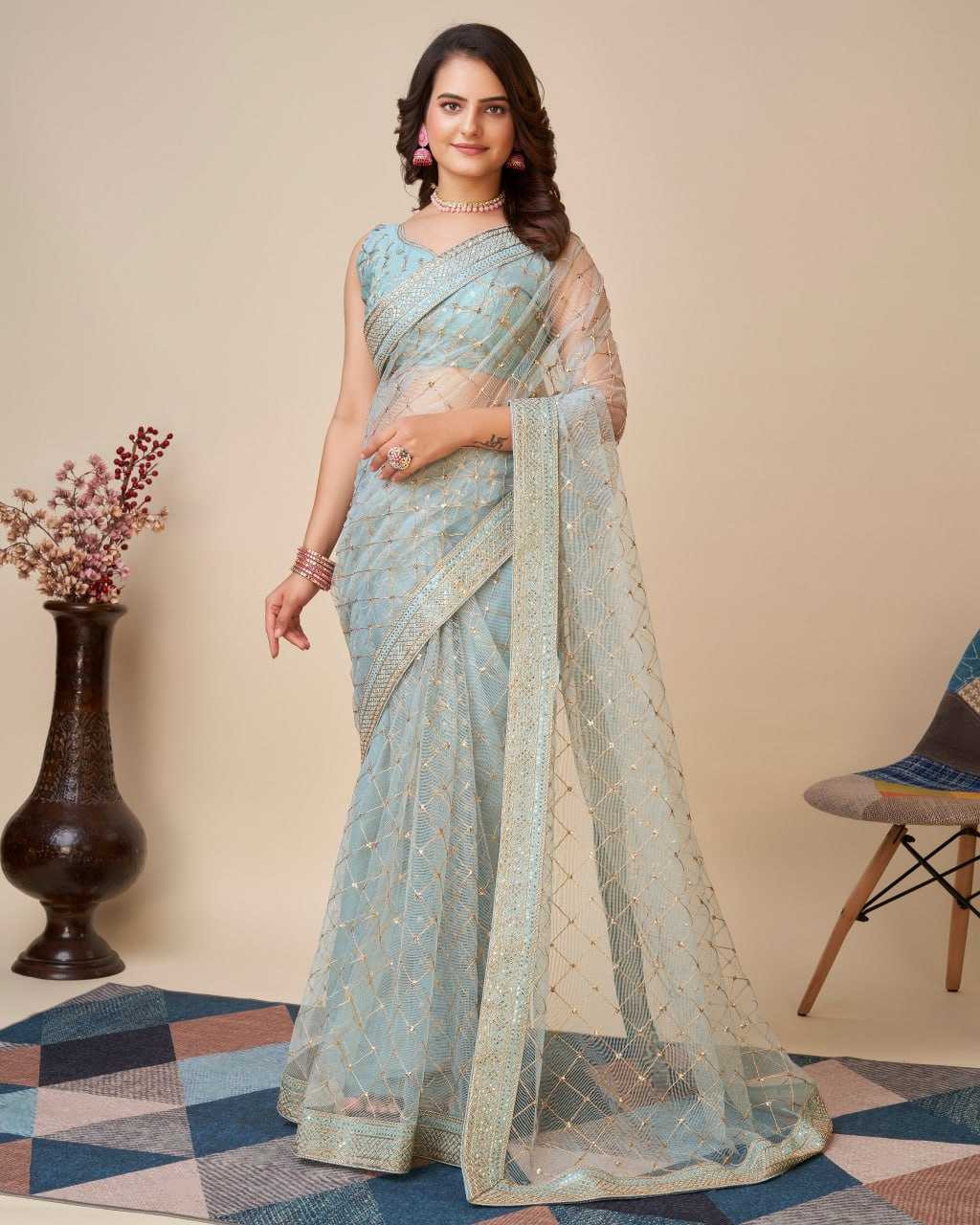 Butterfly Net Rvl Zeel3  Sarees