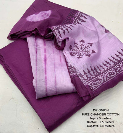 Chanderi Cotton Kesh118 137 Suits & Dresses  Unstitched Suit Material