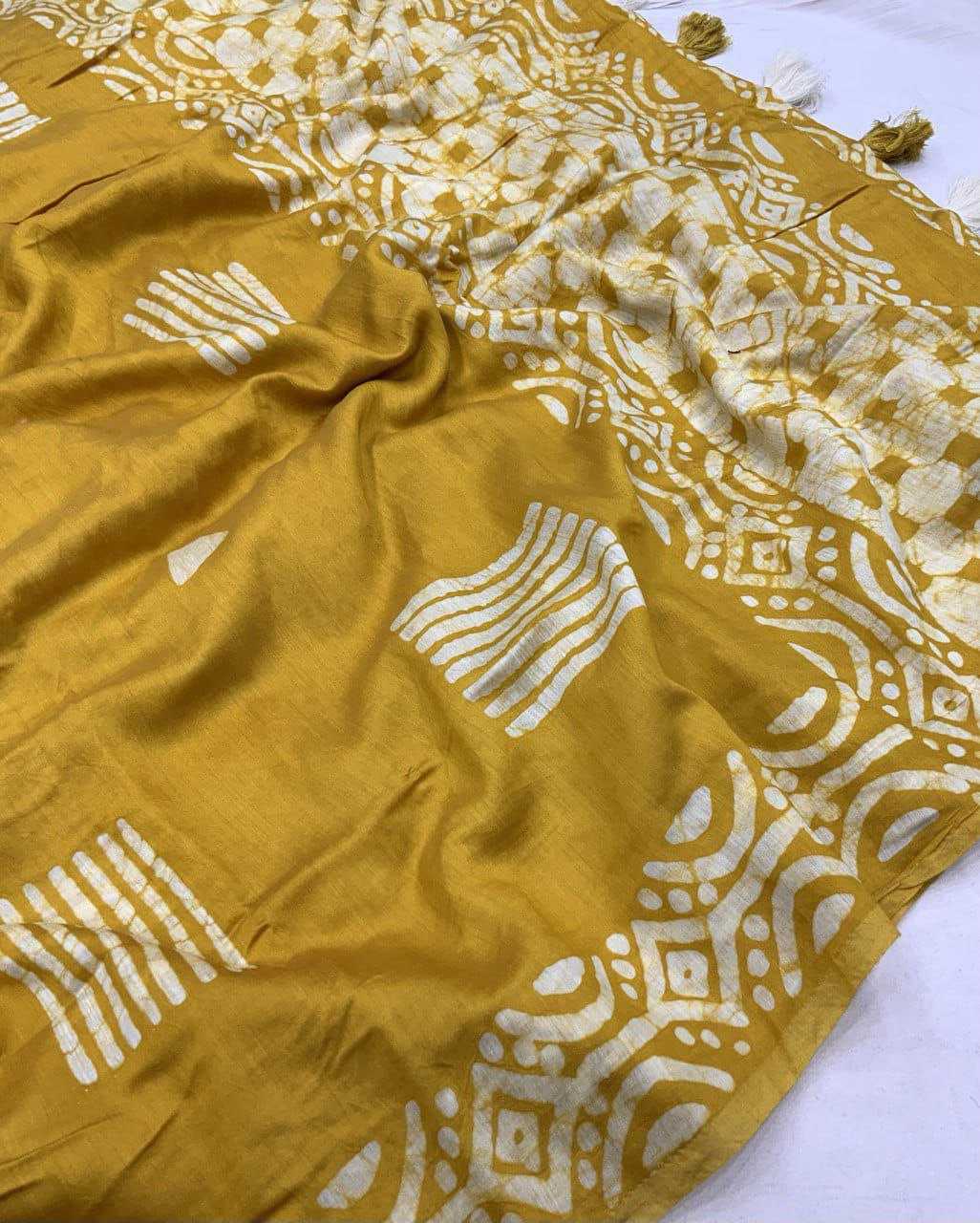 Chanderi Cotton Kesh118 166 Sarees  Printed Coton Linen Chanderi Batik Sarees