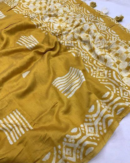 Chanderi Cotton Kesh118 166 Sarees  Printed Coton Linen Chanderi Batik Sarees