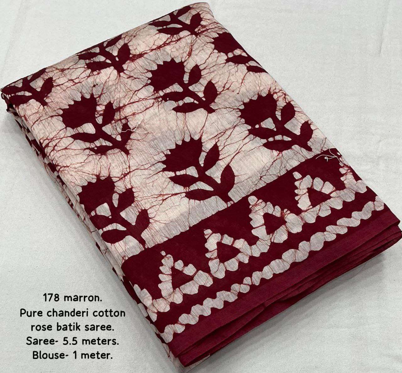 Chanderi Cotton Kesh118 178 Sarees  Printed Cotton Linen Chanderi Batik Hand Printed Sarees