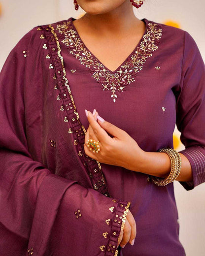 Chanderi Cotton Rin158 Samira Suits & Dresses  Embroidery Cotton Wedding Chanderi Diwali Collections Suits