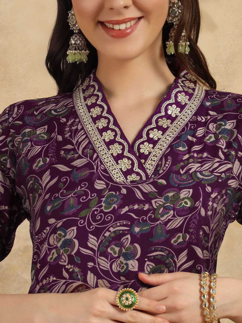 Chanderi Kesh214 262 Suit & Dresses  Printed Embroidery Chanderi Suit