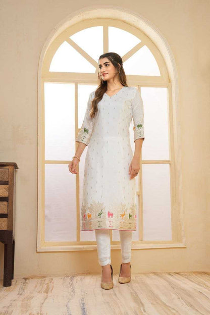 Chanderi Silk Rin127 268 Suits & Dresses  Ladies Silk Party Wear Zari Work Chanderi Suits