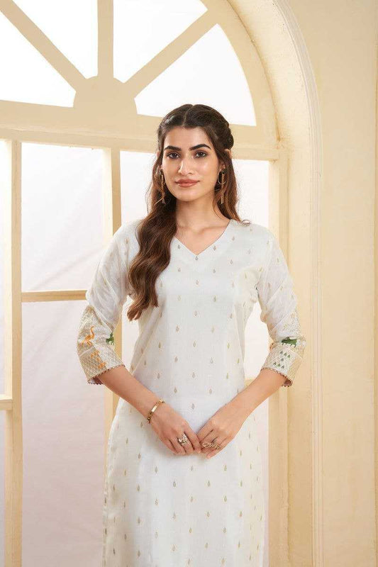 Chanderi Silk Rin127 268 Suits & Dresses  Ladies Silk Party Wear Zari Work Chanderi Suits