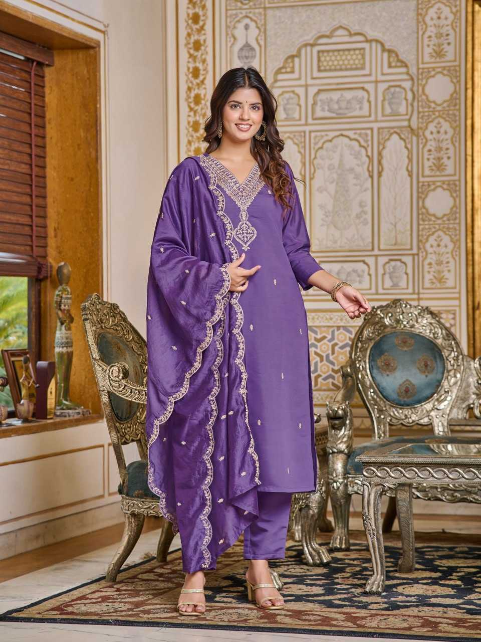 Chanderi Soft Dcv 106 Suits & Dresses  Ladies Dresses Rakhi Suits