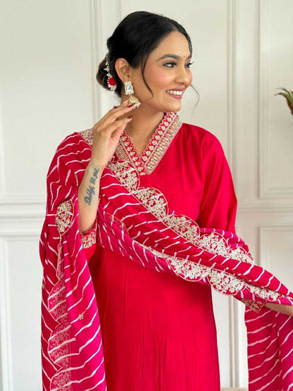 Chanderi Soft Jnc 251 Suits & Dresses  Ladies Embroidery Chanderi Suits