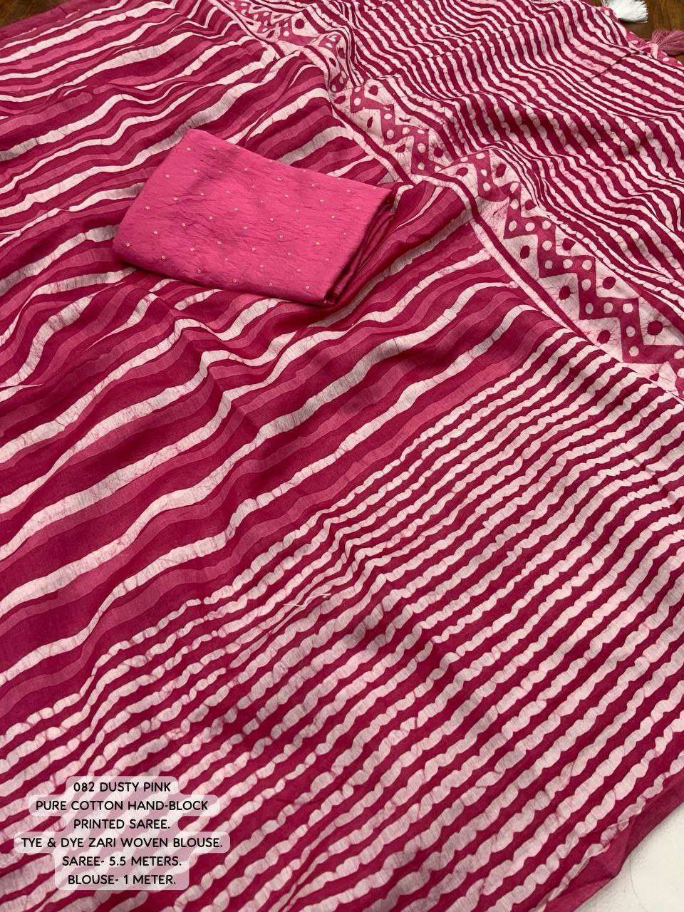 Chanderi Soft Kesh118 082 Sarees  Cotton Linen Chanderi Block Printed Sarees