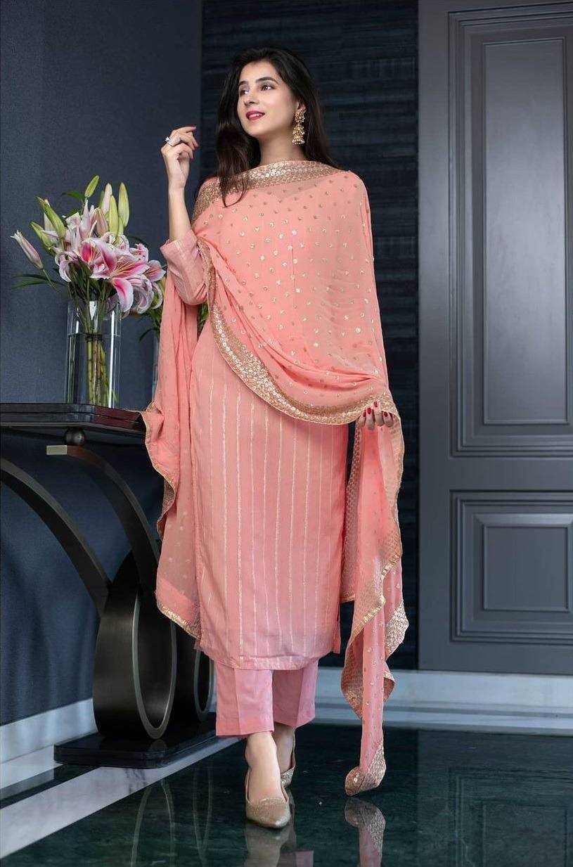 Chanderi Soft Rin110 232 Suits & Dresses  Ladies Ladies Silk Zari Work Chanderi Suits