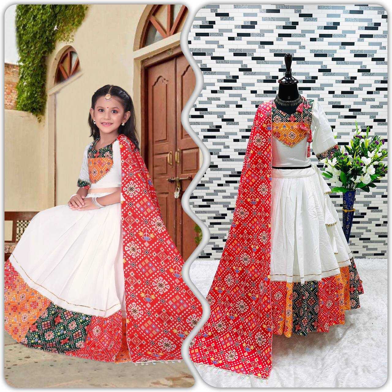 Chanderi Soft Roc 176 Kids Wear  Kids Lehenga Navratri Chaniya Choli