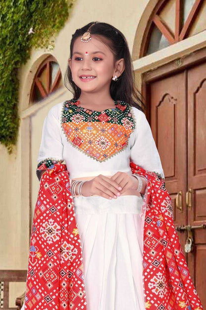 Chanderi Soft Roc 176 Kids Wear  Kids Lehenga Navratri Chaniya Choli