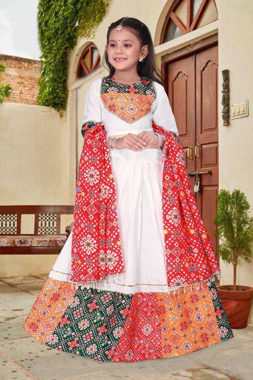 Chanderi Soft Roc 176 Kids Wear  Kids Lehenga Navratri Chaniya Choli