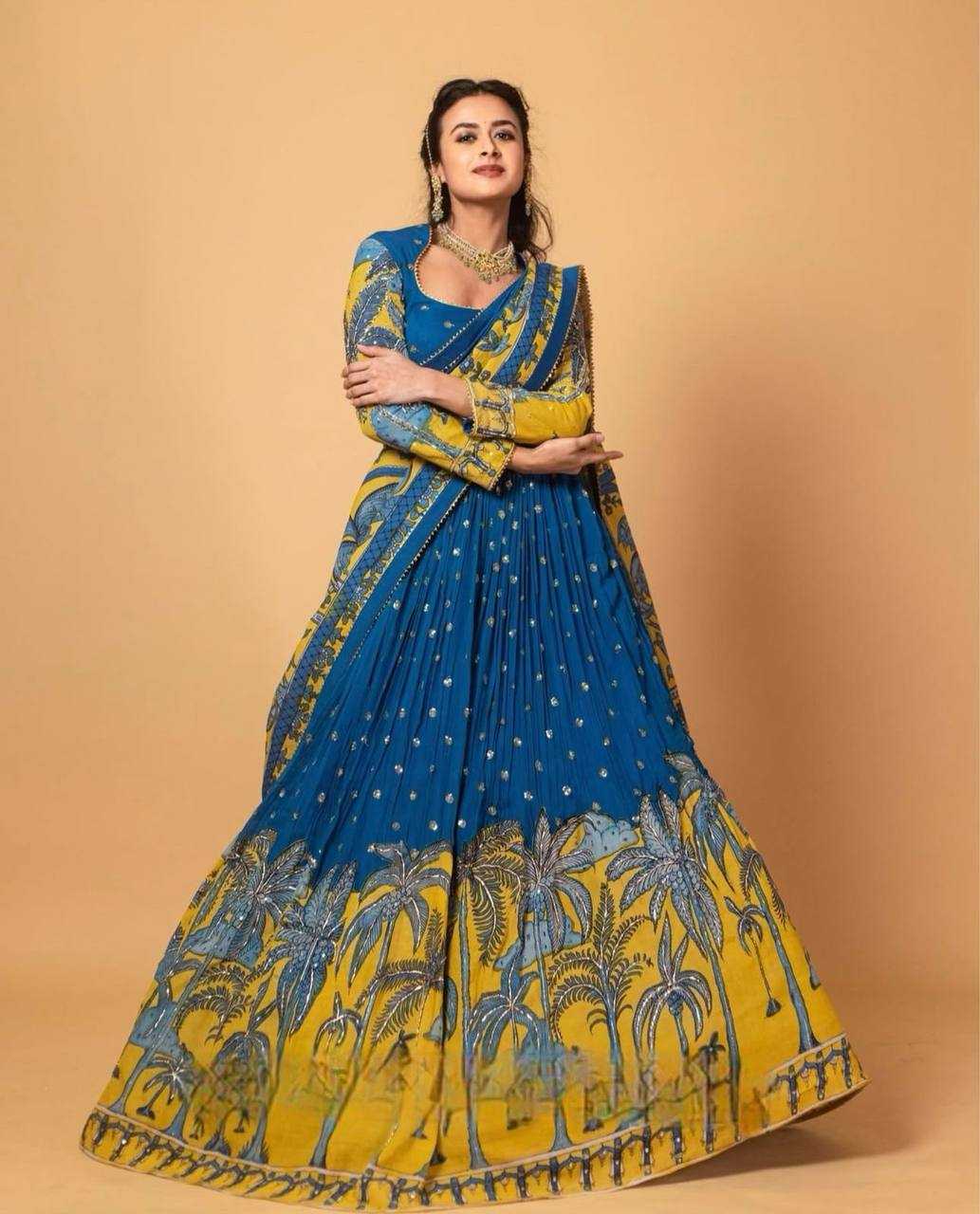 Chent Crep Kesh119 456 Lehengas  Kalamkari Printed Lehenga With Blouse Lehenga With Dupatta