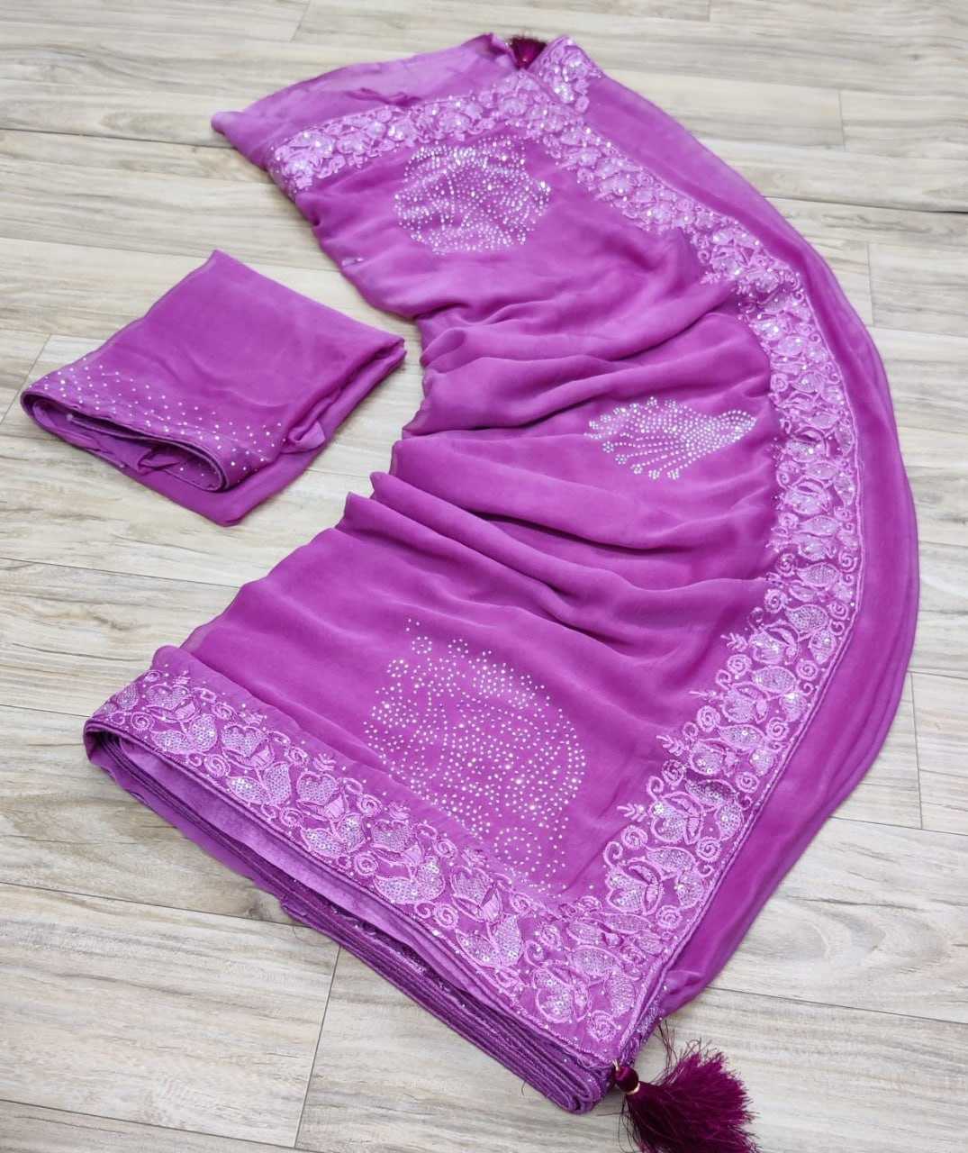 Chiffon Nsd 18 Sarees  Fancy Chiffon Butta Sarees