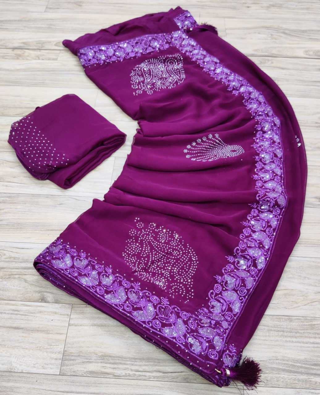 Chiffon Nsd 18 Sarees  Fancy Chiffon Butta Sarees