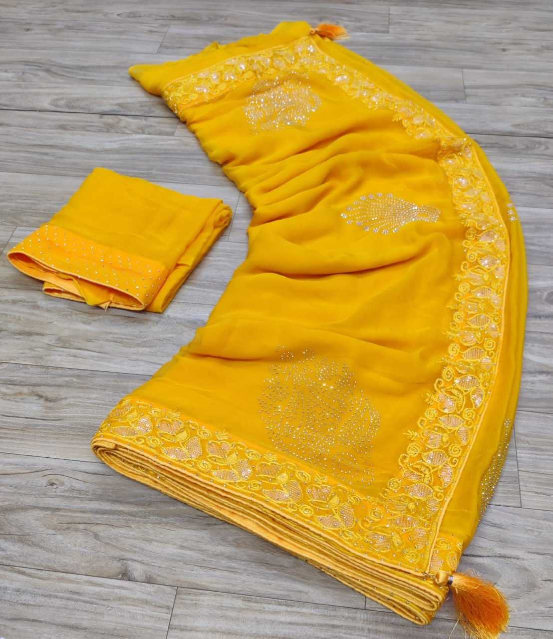 Chiffon Nsd 18 Sarees  Fancy Chiffon Butta Sarees