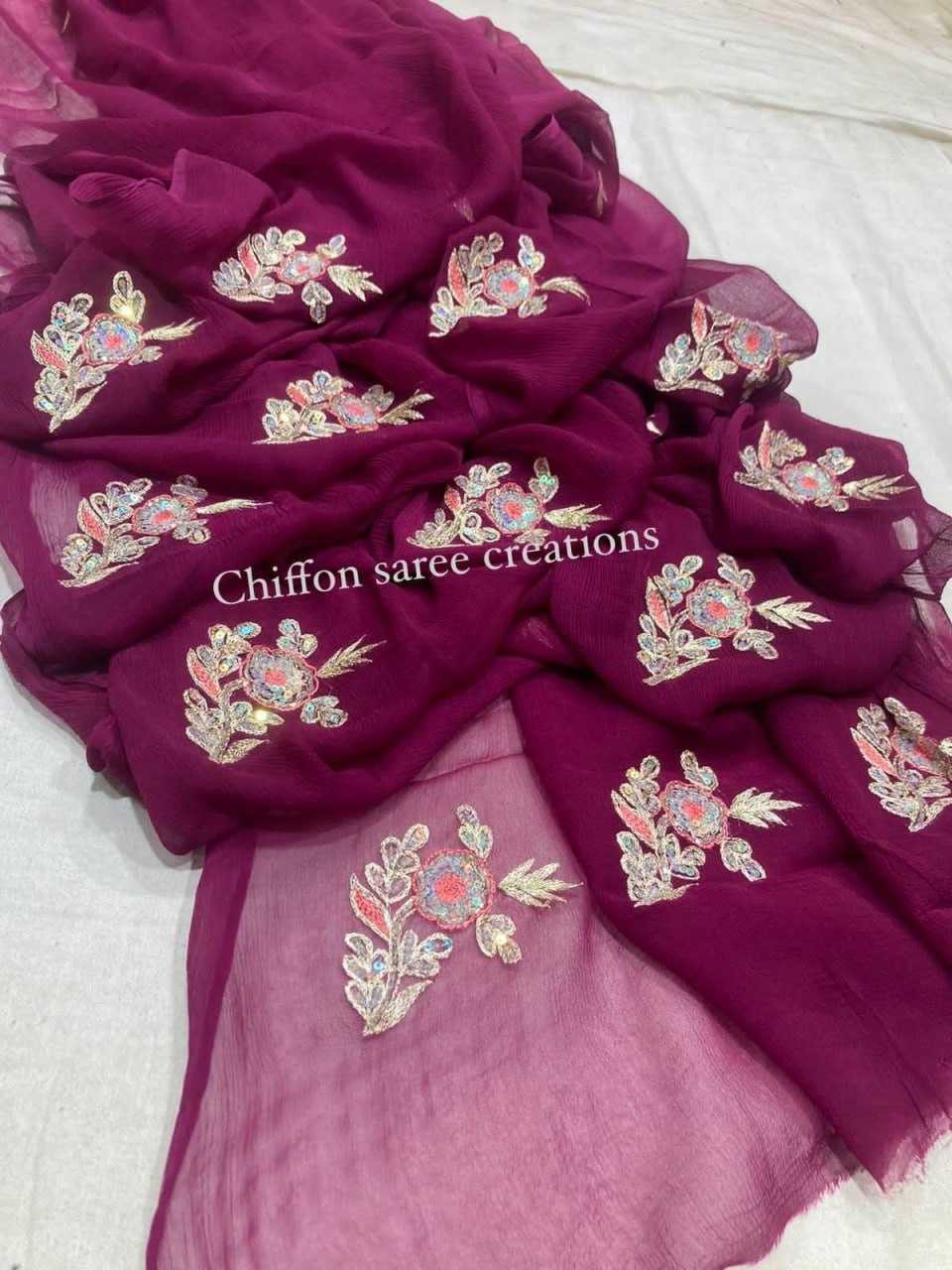 Chiffon Nsd 20 Sarees  Fancy Chiffon Butta Sarees