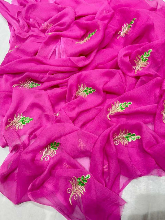 Chiffon Nsd 20 Sarees  Fancy Chiffon Butta Sarees