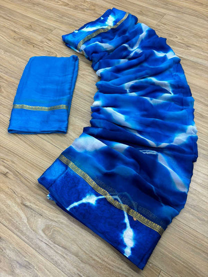 Chiffon Nsd 22 Sarees  Fancy Chiffon Plain Sarees