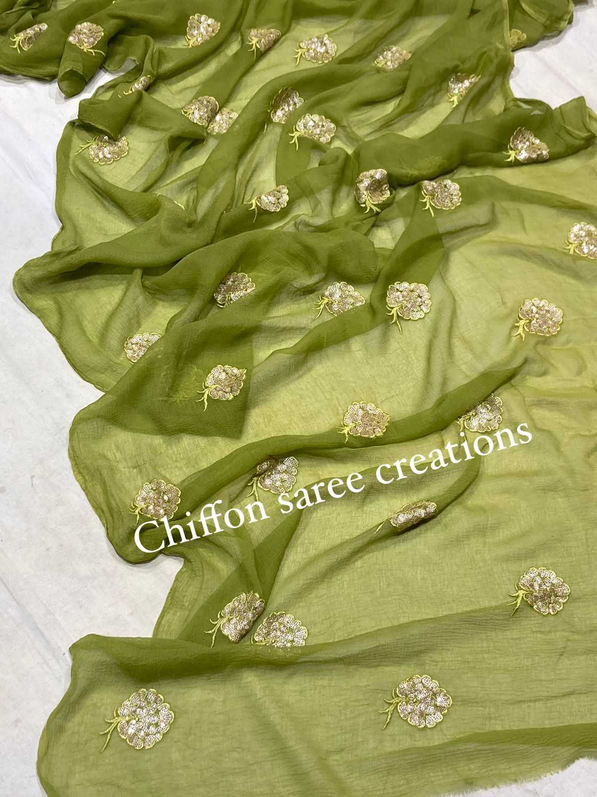 Chiffon Nsd 30 Sarees  Fancy Butta Chiffon Sarees E