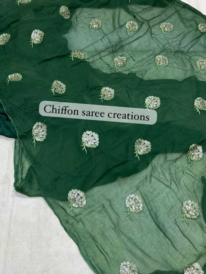 Chiffon Nsd 30 Sarees  Fancy Butta Chiffon Sarees E