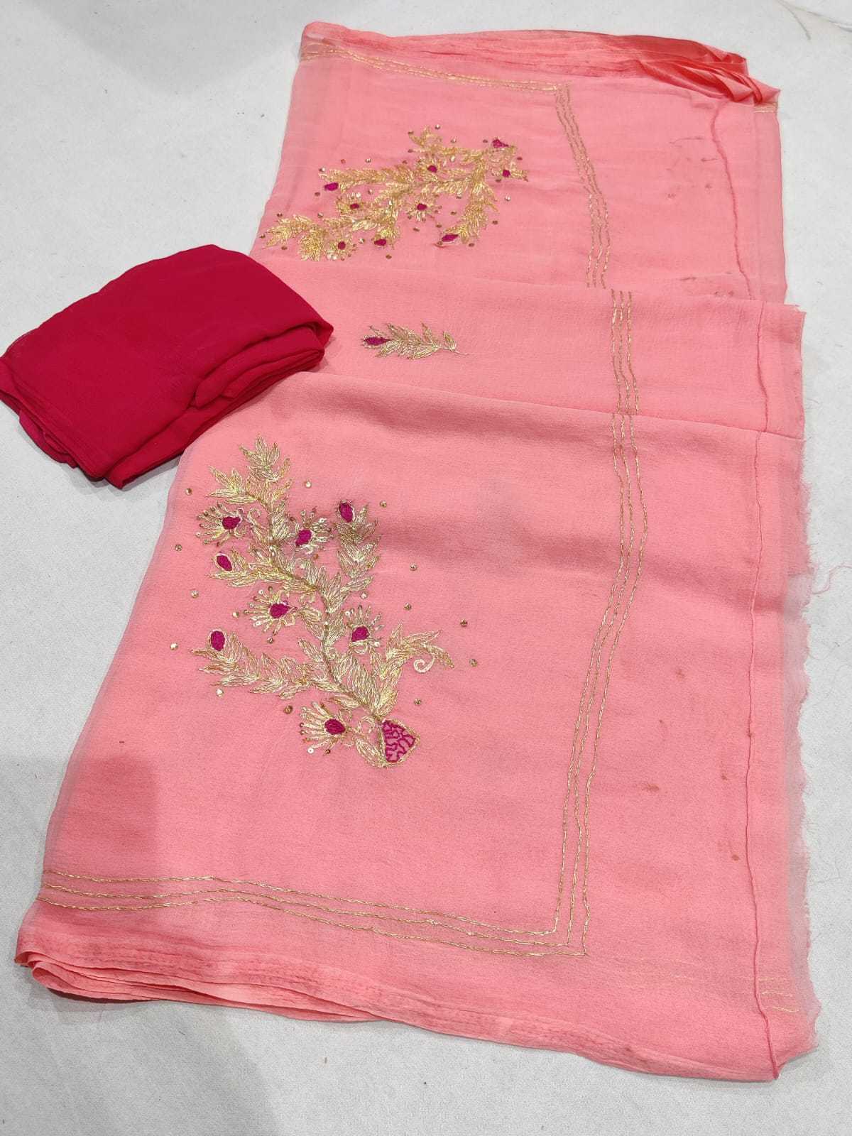 Chiffon Nsd 37 Sarees  Chiffon Hand Work Sarees