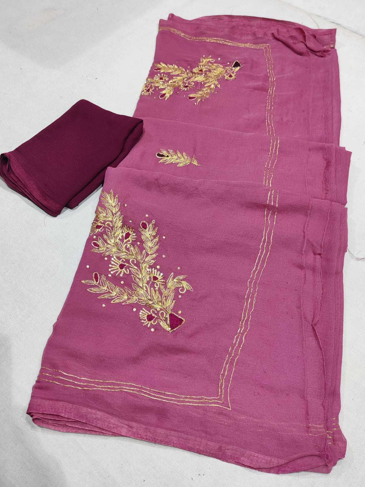 Chiffon Nsd 37 Sarees  Chiffon Hand Work Sarees