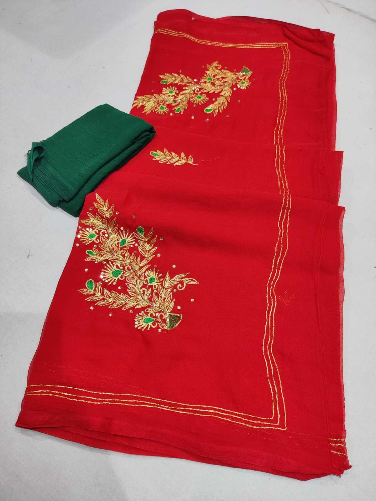 Chiffon Nsd 37 Sarees  Chiffon Hand Work Sarees