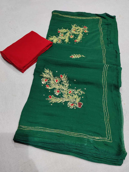 Chiffon Nsd 37 Sarees  Chiffon Hand Work Sarees