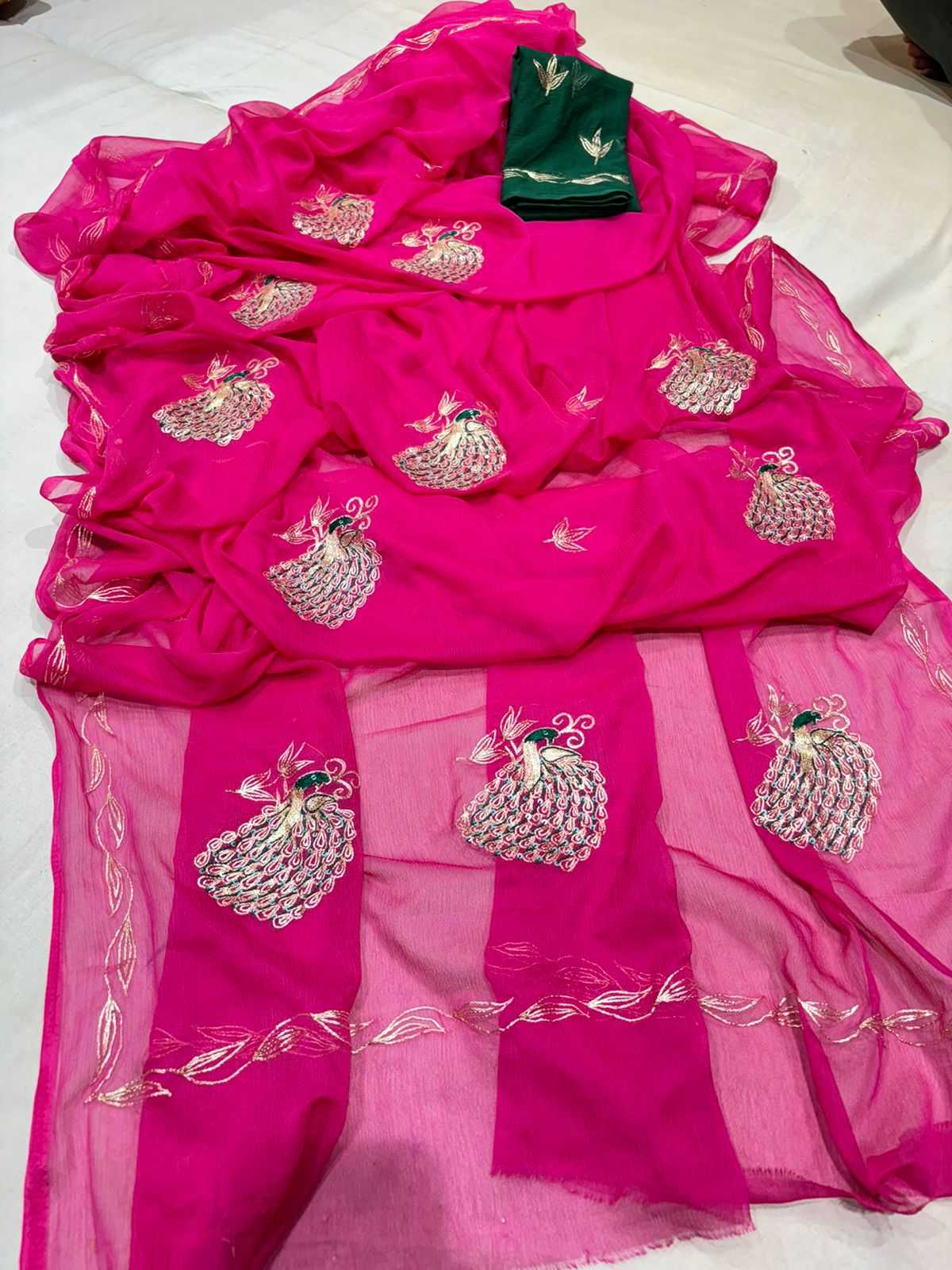 Chiffon Nsd 40 Sarees  Ladies Chiffon Butta Sarees