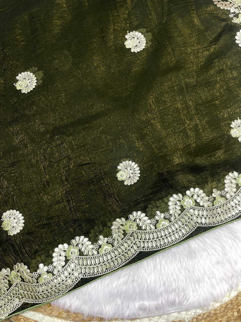 Chiffon Rin143 453 Sarees  Chiffon Gota Patti Work Embroidered Cutwork Diwali Colections Sarees